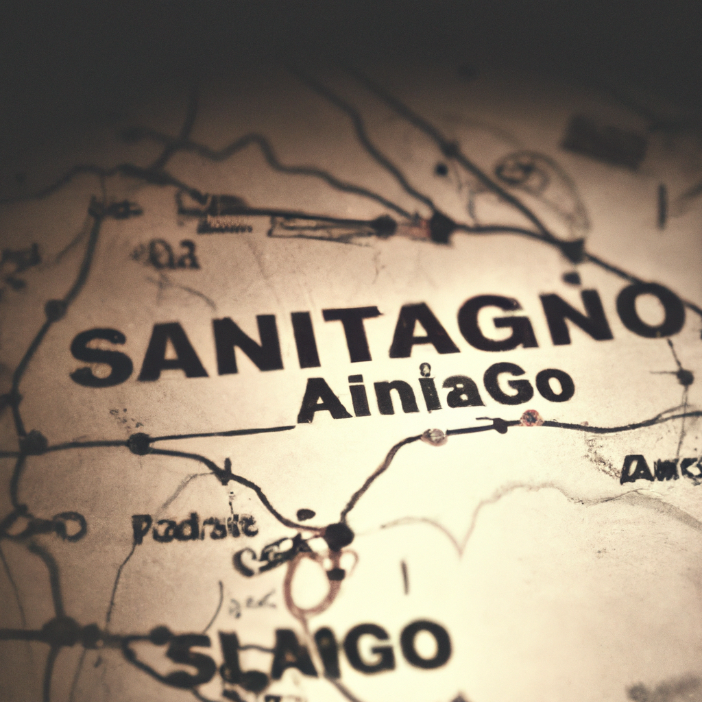 Mapa referencial de Santiago con marcadores de Providencia, Chile
